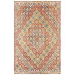 Rug & Kilim vintage a diamanti geometrici, luminoso e colorato