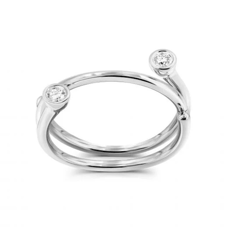 Geometrischer Diamant Weißgold Exklusiver Ring für Sie Damen im Angebot