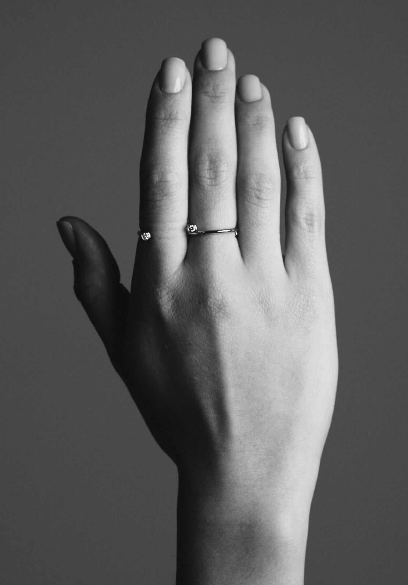 Geometrischer Diamant Weißgold Exklusiver Ring für Sie im Angebot 2