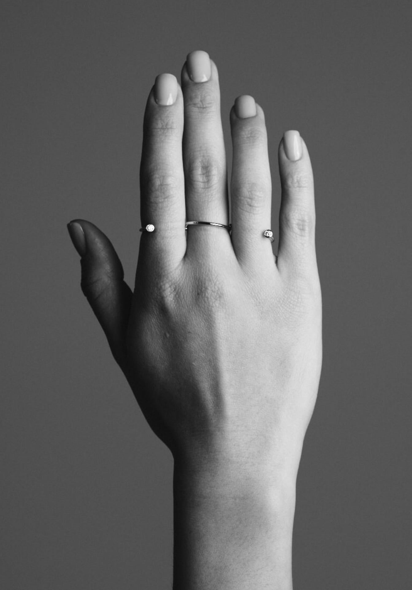 Geometrischer Diamant Weißgold Exklusiver Ring für Sie im Angebot 3