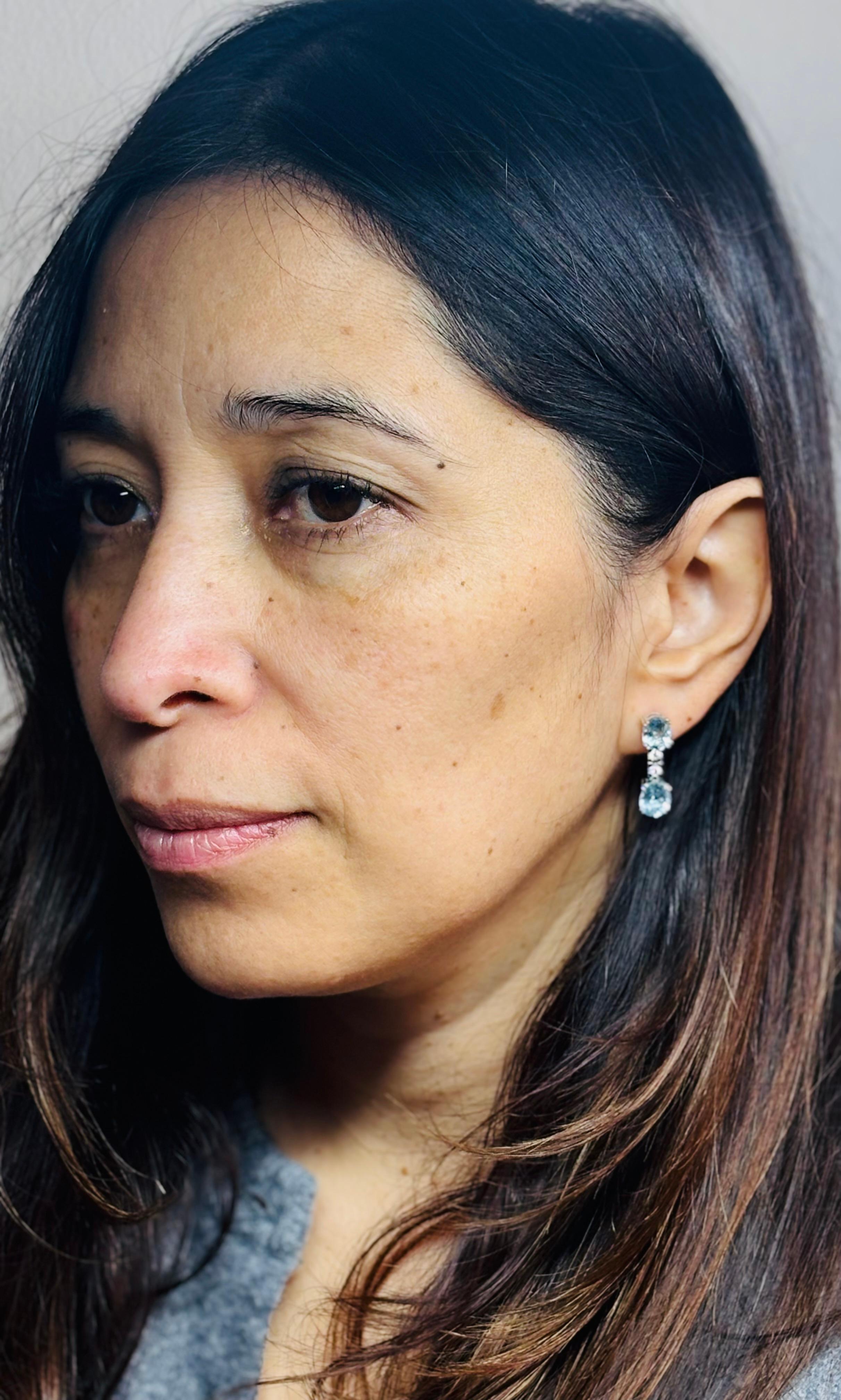 Boucles d'oreilles géométriques Diamant naturel 1,08 Ctw. Or jaune 18 carats en vente 6