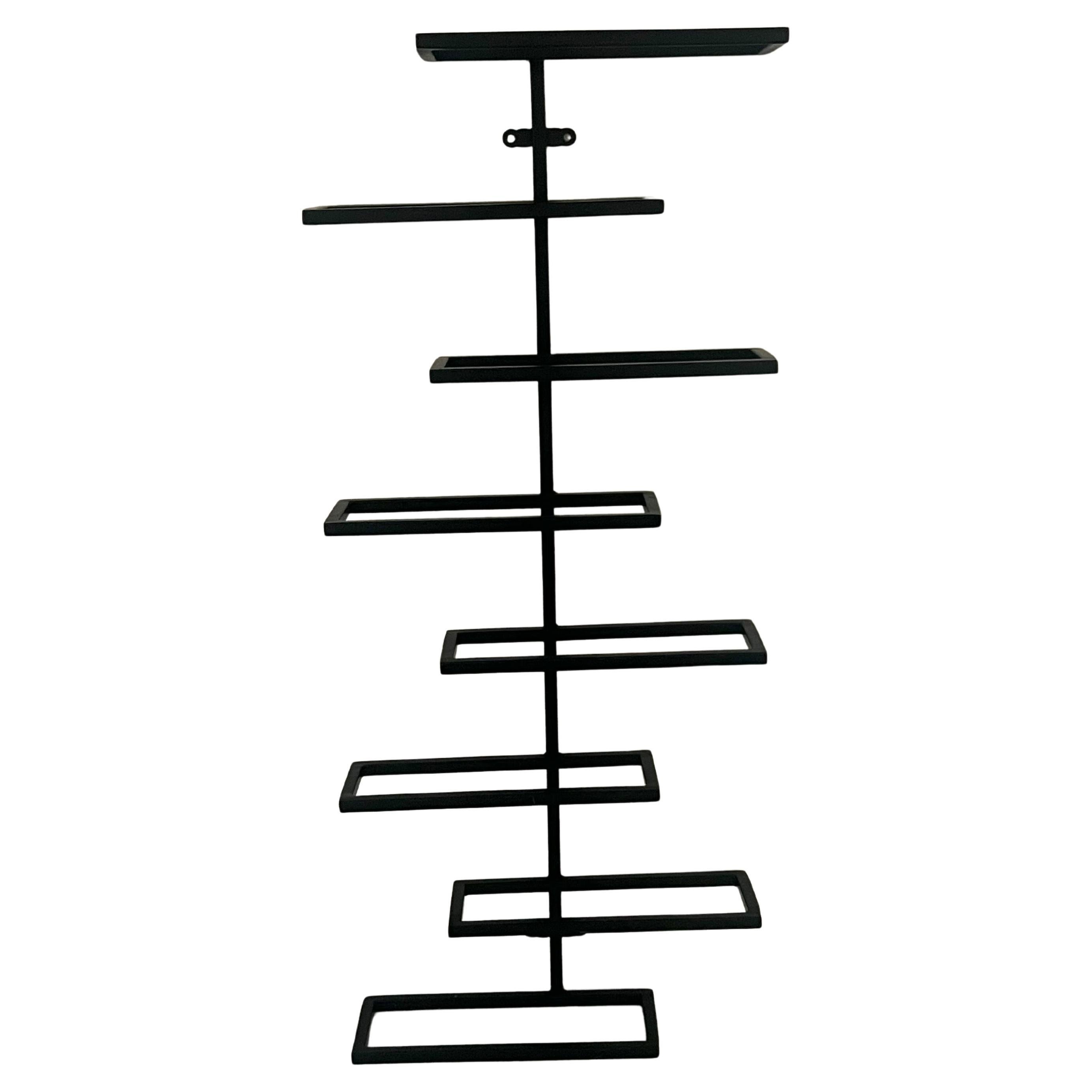 American Geometric Enameled Iron Wall Mounted Postmodern  Indoor/Outdoor Sculpture For Sale