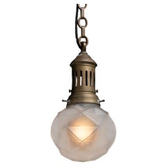 Geometric Etched Pendant, Germany 1920