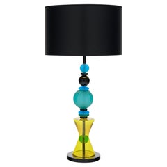 Geometric Ettore Sotsass Style Murano Glass Lamp