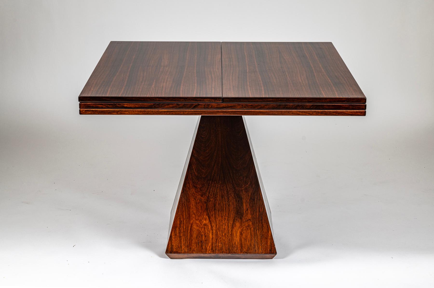 Geometric expanding dining table Italy c1960 5