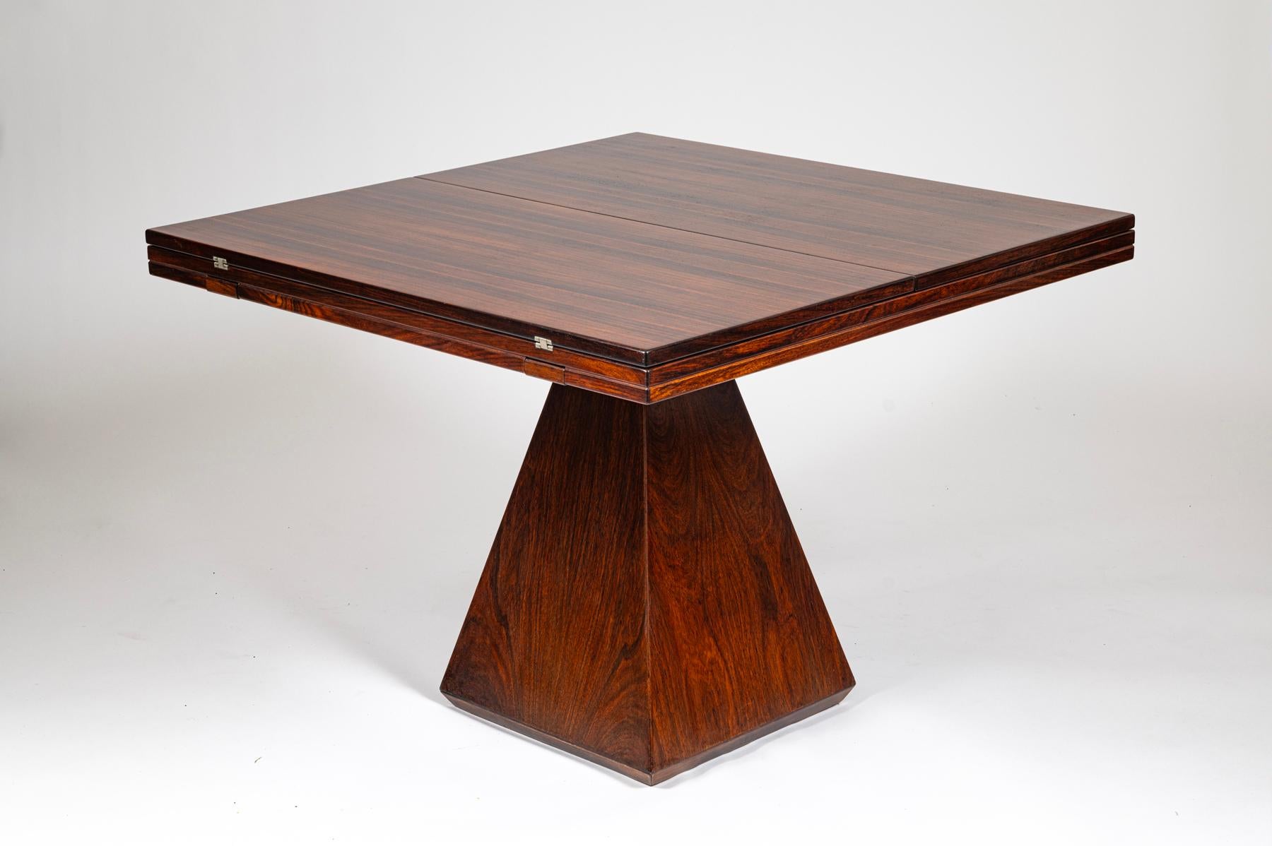 Geometric expanding dining table Italy c1960 7