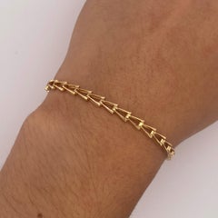 Geometric Fancy V-Link Bracelet in 14K Yellow Gold