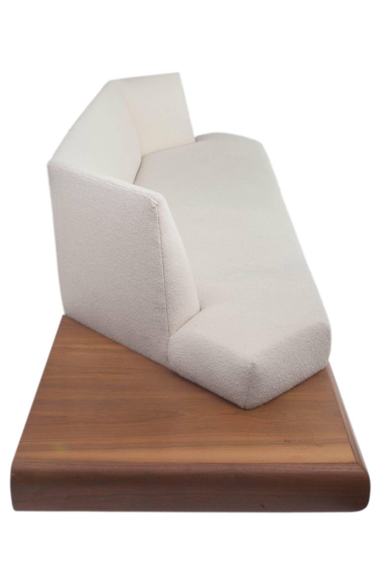 Geometric Floating Sofa with BuiltIn End Tables by Adrian Pearsall