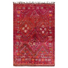 Vintage Moroccan Rug. Size: 5 ft 7 in x 8 ft 8 in