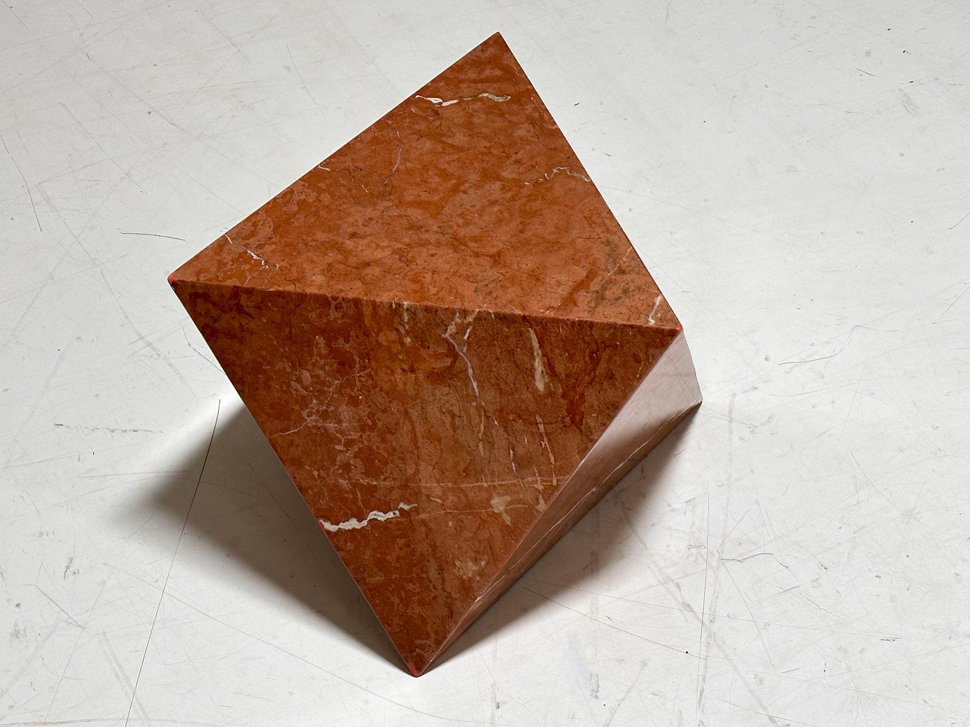 Italian Geometric Form Marble Side/End Table, Italy, 1970
