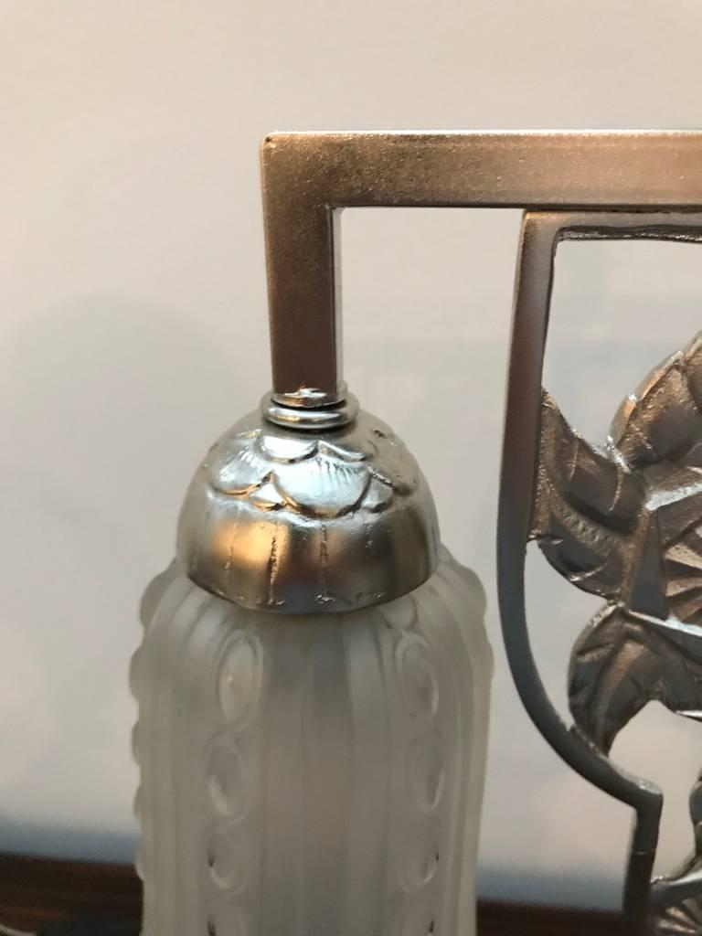 Lámpara de Sobremesa Art Decó Francesa Geométrica G Leleu en venta 2