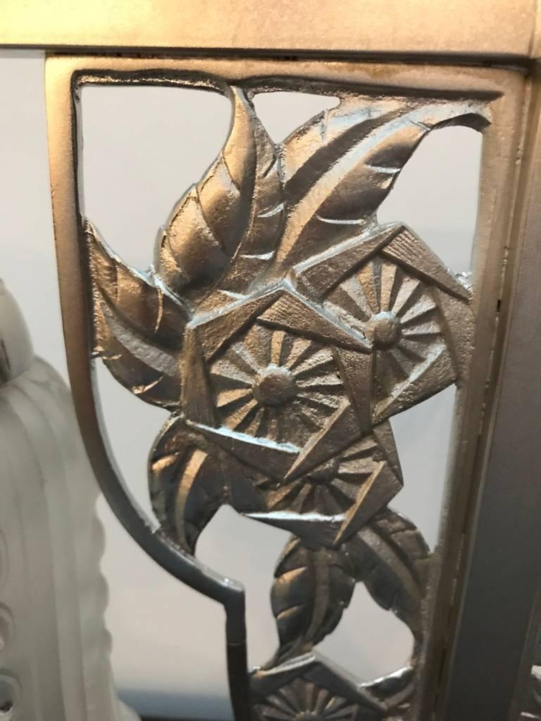 Lámpara de Sobremesa Art Decó Francesa Geométrica G Leleu en venta 4