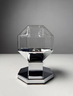 Geometric Glass and Chrome Table Lamps by Motoko Ishii for Staff, Germany, 1970s