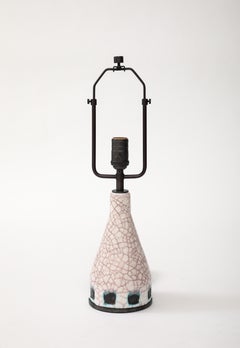 Lampada da tavolo geometrica in ceramica smaltata di Pieter Groeneveldt, Paesi Bassi, 1960 ca.
