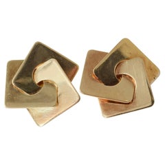 Orecchini geometrici in oro