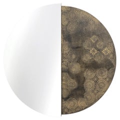 Geometric Gold Eclisse 900 Round Mirror by Disain1971