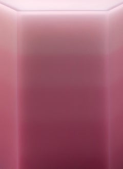 Caja hexagonal geométrica degradada en rosa, mesa auxiliar / taburete de resina epoxi, by Facture