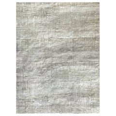 Tapis géométrique à bascule en laine nouée à la main