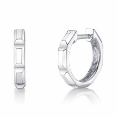 Geometric Huggie Hoop Earrings