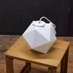 Geometric Icosahedron Pendant Lamp Light Vitrolite Glass Globe as George Nelson