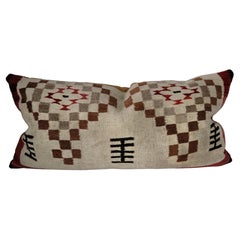 Vintage Geometric Indian Weaving Bolster Pillow