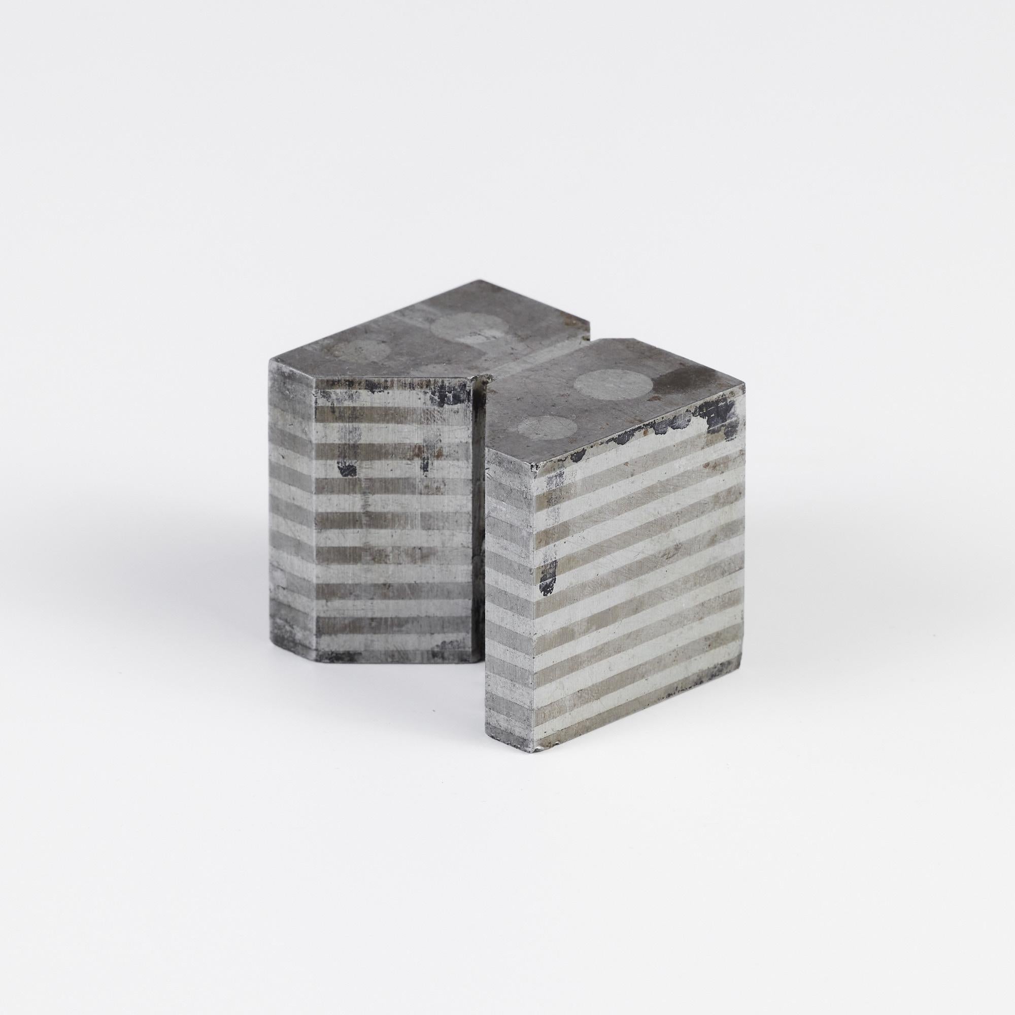 Geometric Industrial Metal Machine Block 2