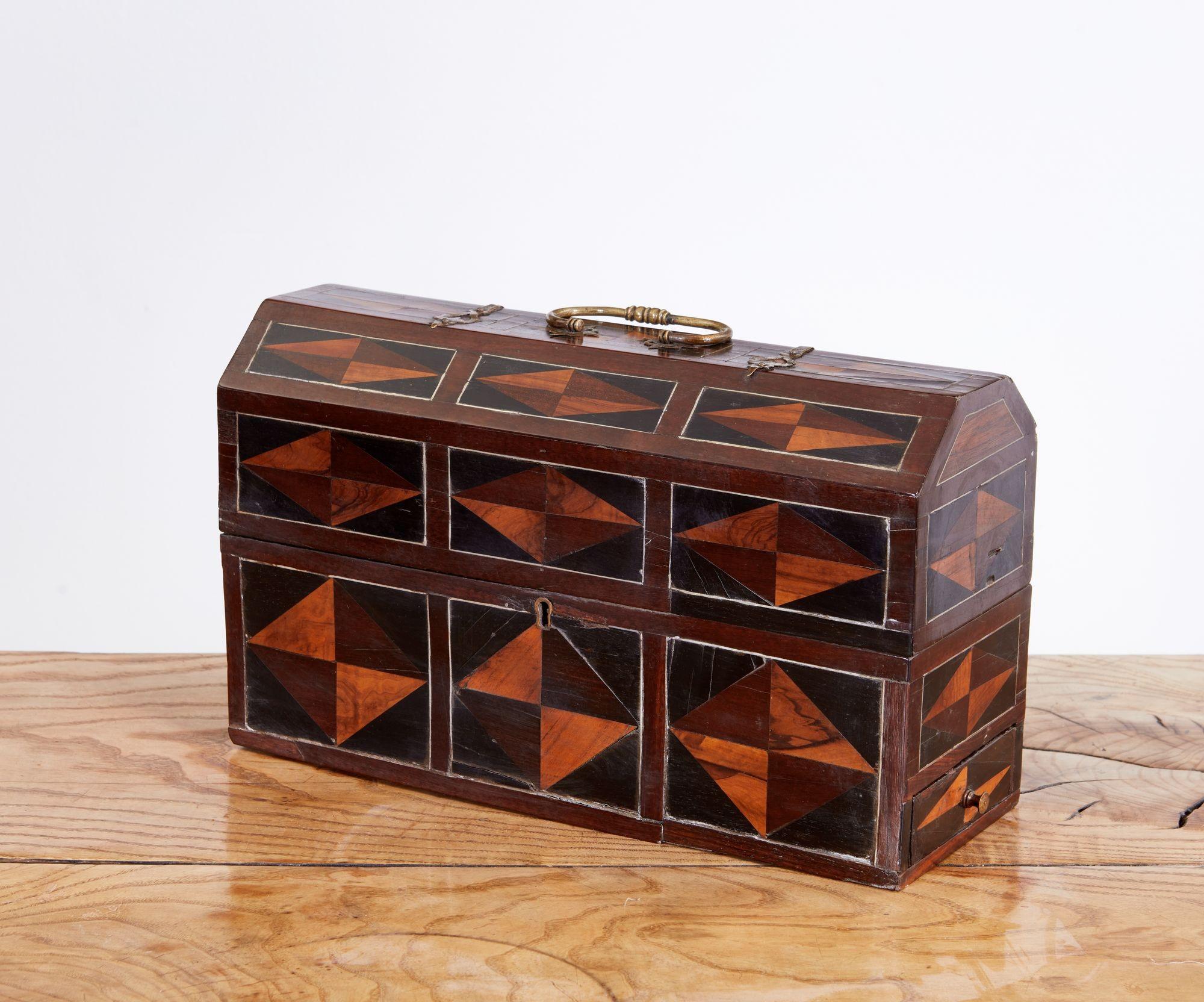 Dutch Geometric Inlaid Box For Sale