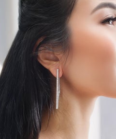 Geometric Inside Out 1.60 Cts Diamonds 18kt Gold Hoop Earrings