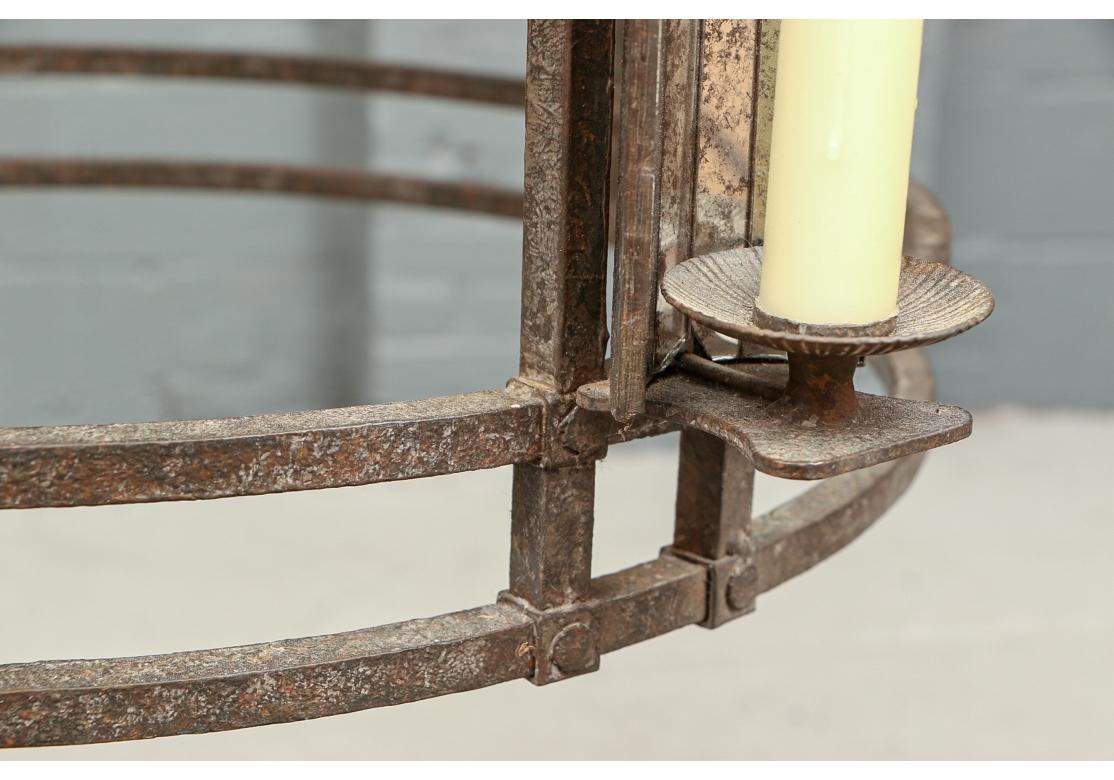 Geometric Iron Atlas Lantern From Jerry Pair For Sale 6