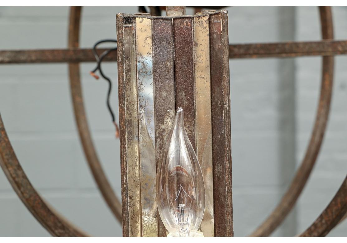 Geometric Iron Atlas Lantern From Jerry Pair For Sale 4