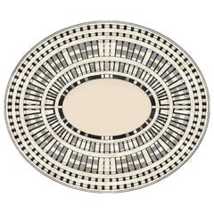 Geometric Italian Sustainable Wool Silk Rug Anfiteatro