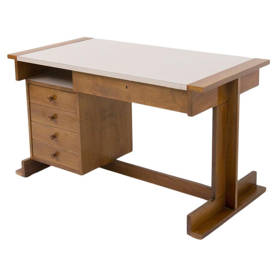 Geometric Italian Vintage Desk in Wood