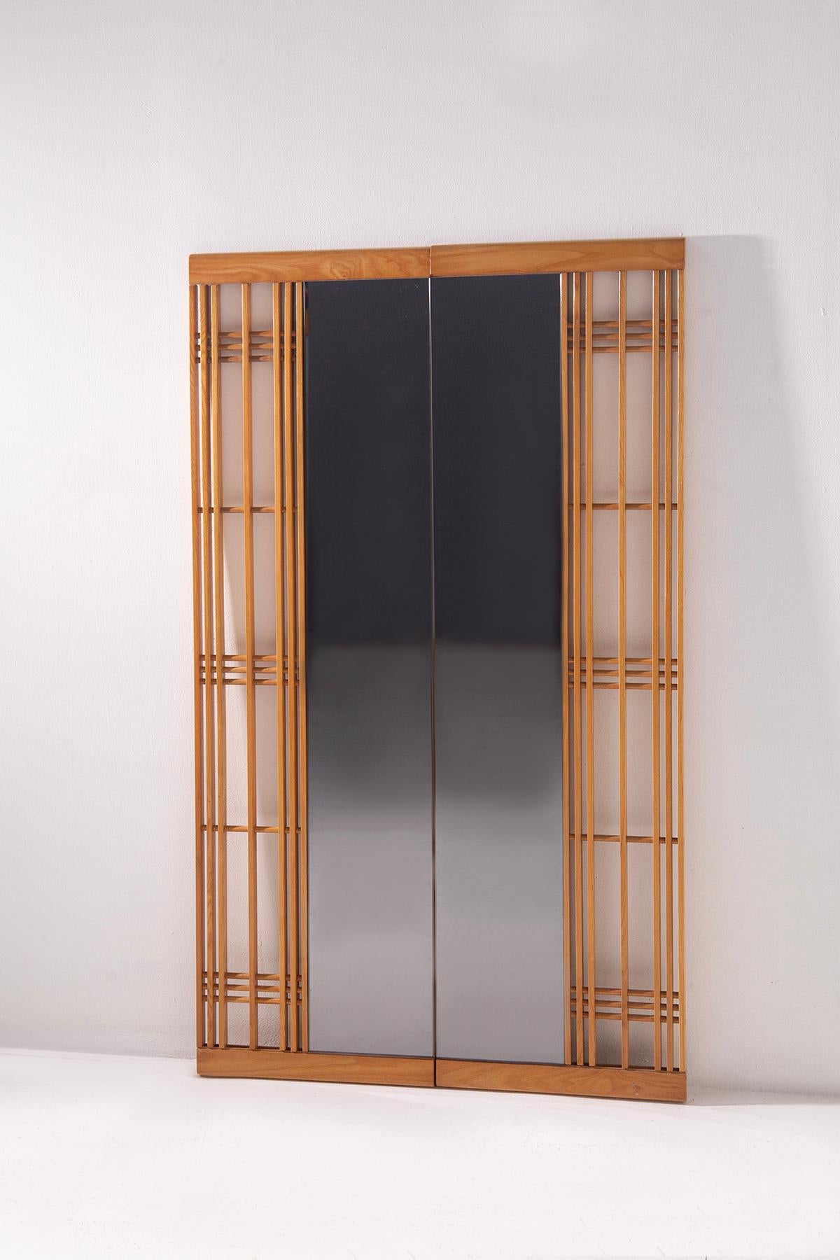 Mid-Century moderno Geometric Italian vintage Wall Mirror in vendita