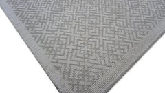 Alfombra geométrica de lana anudada a mano marfil y beige 9'10''x14'