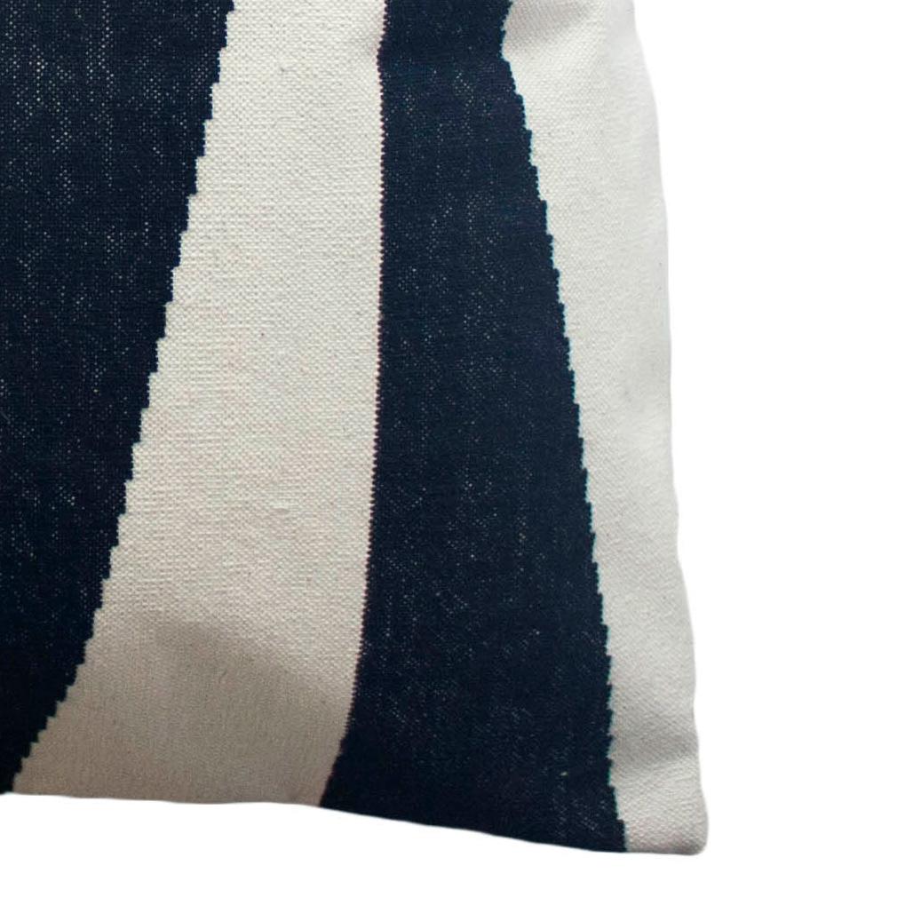 Hand-Woven Geometric Jordan Black and White Modern Throw Pillow Cover