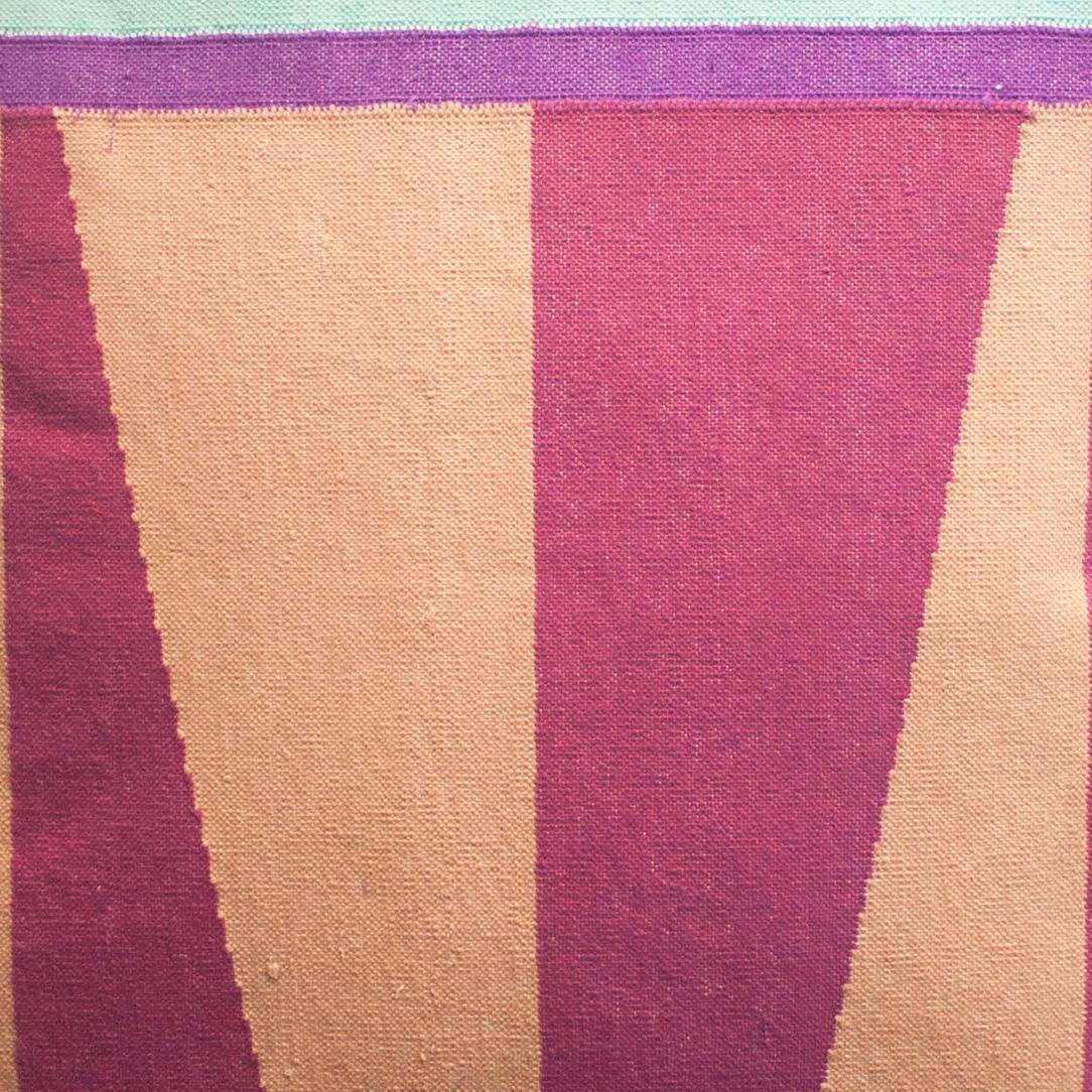 Indian Geometric Jordan Pink Modern Throw Pillow Cover