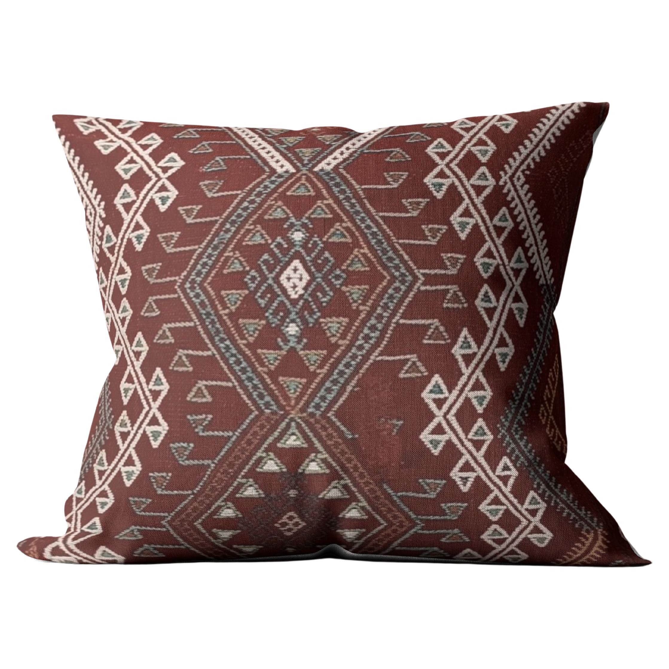 Housse de coussin Kilim géométrique Laine tribale décorative Housse de coussin contemporaine