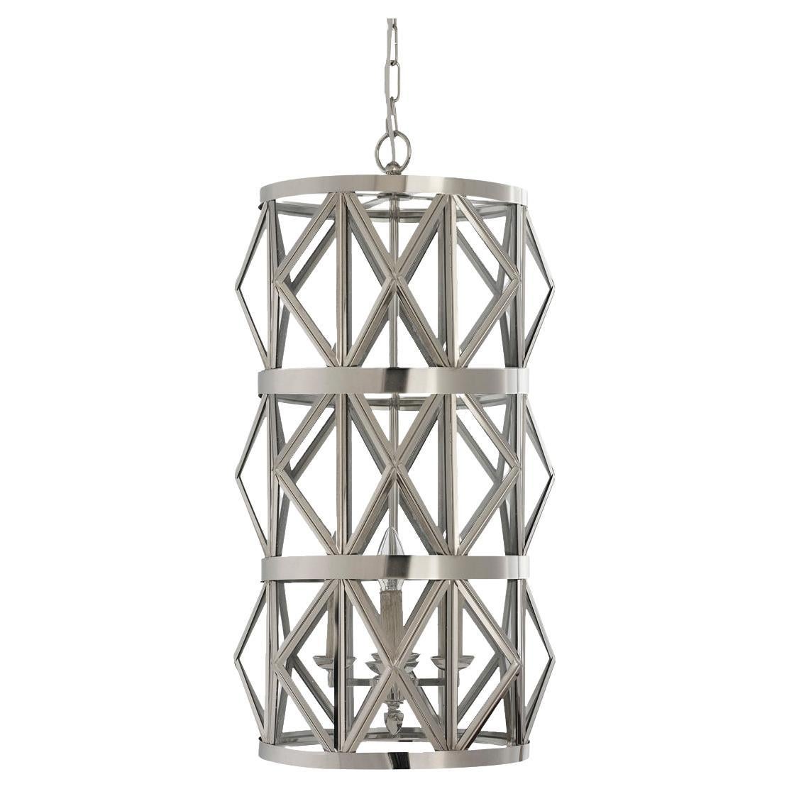 Geometric large suspension in nickel brass For Sale
