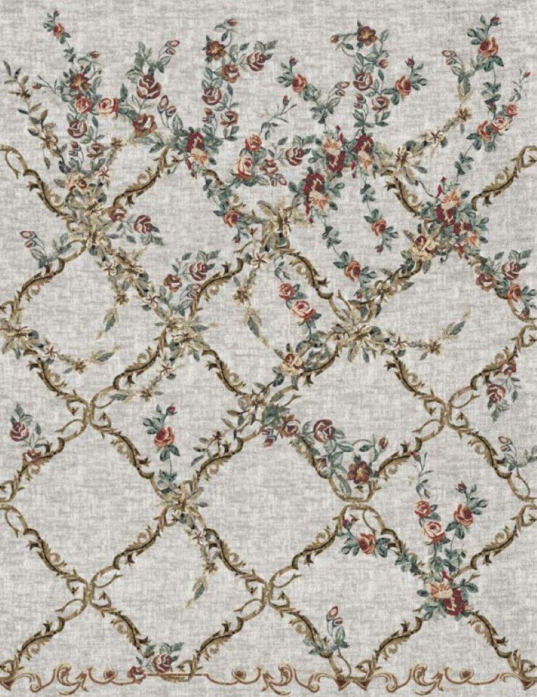 Italian Geometric Leaves Wall Paper in Fabric also suitable for wet area  For Sale