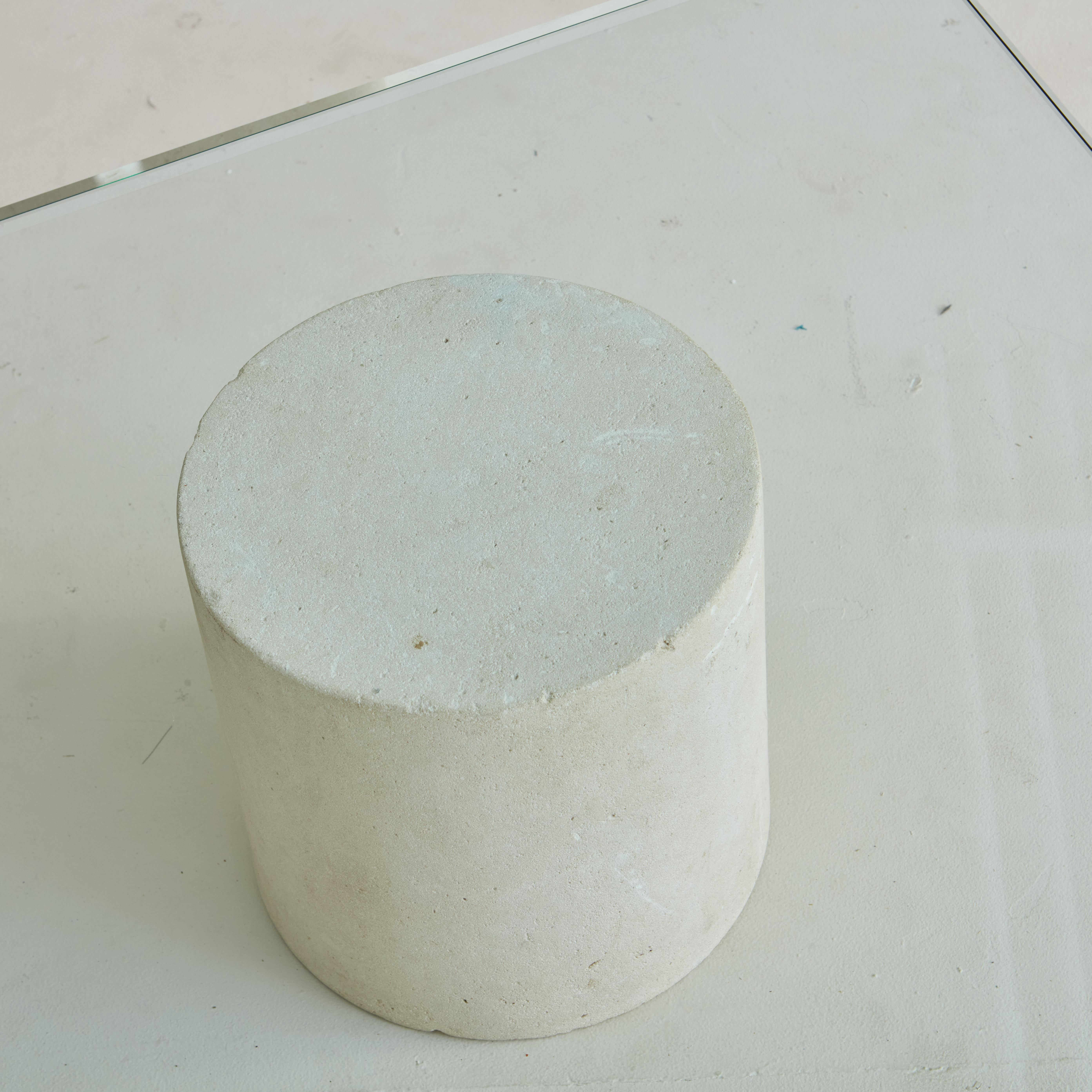 Mid-Century Modern Geometric Limestone Shapes Coffee Table in the Style of Massimo Vignelli