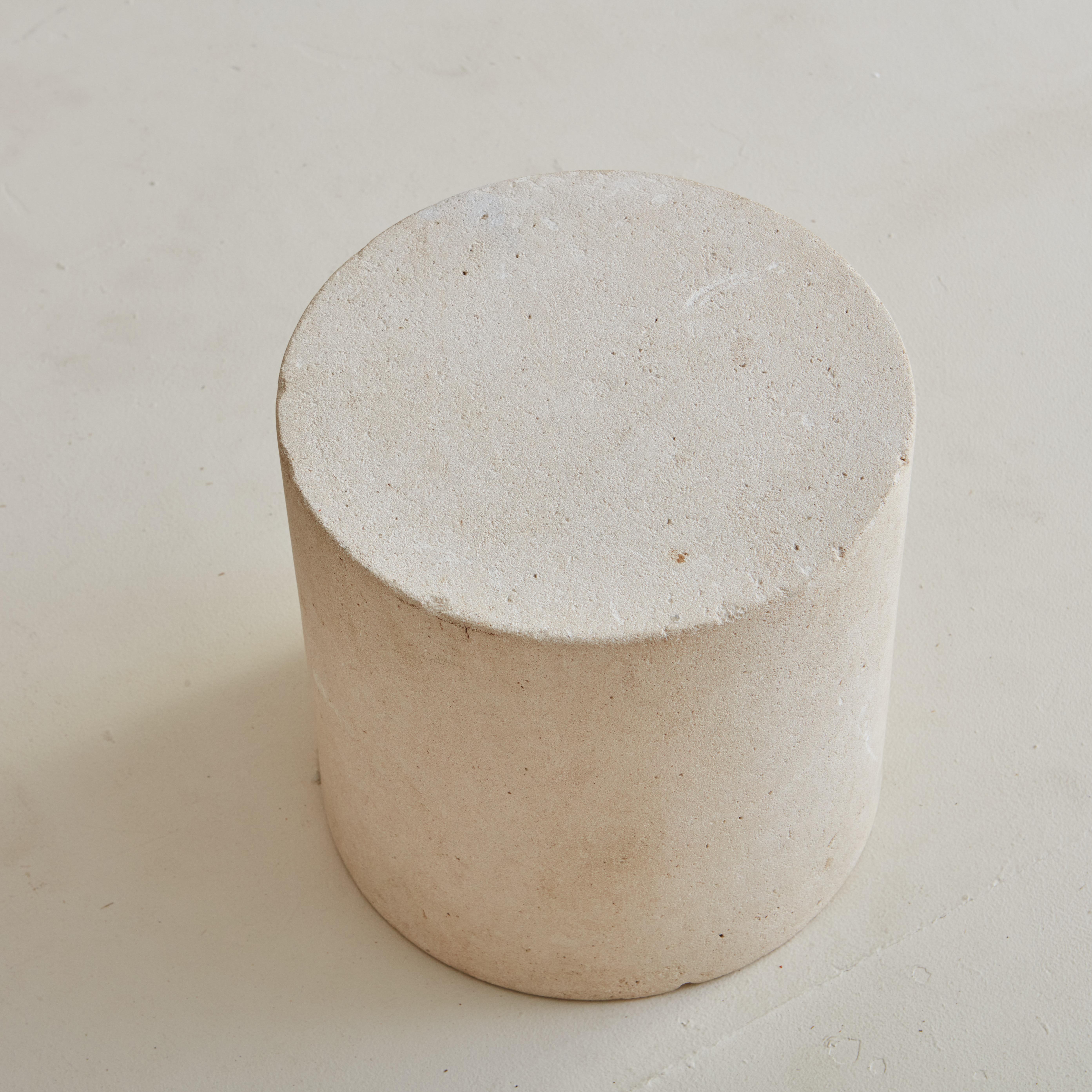 Geometric Limestone Shapes Coffee Table in the Style of Massimo Vignelli 1