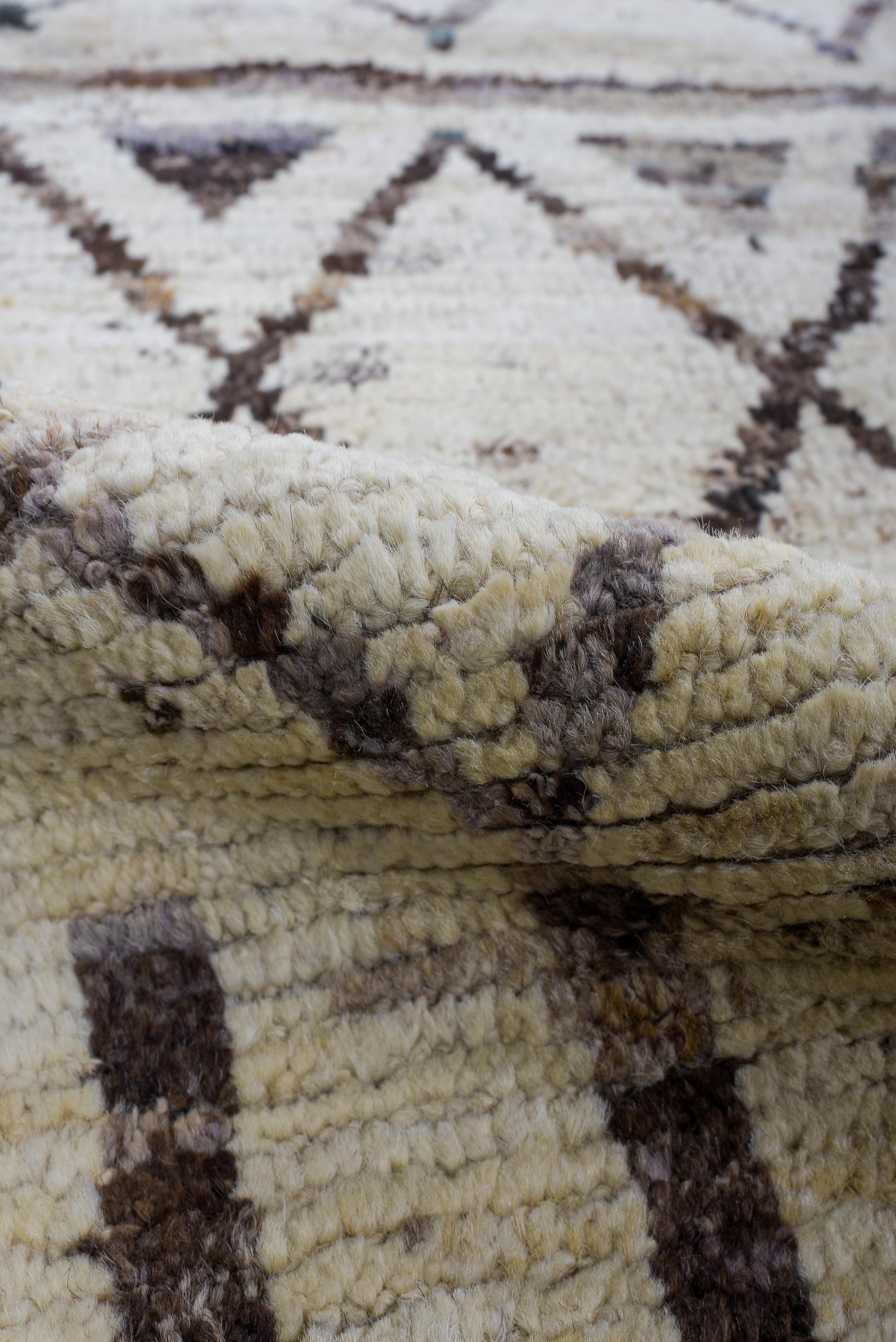 Wool Geometric Lined Tulu For Sale