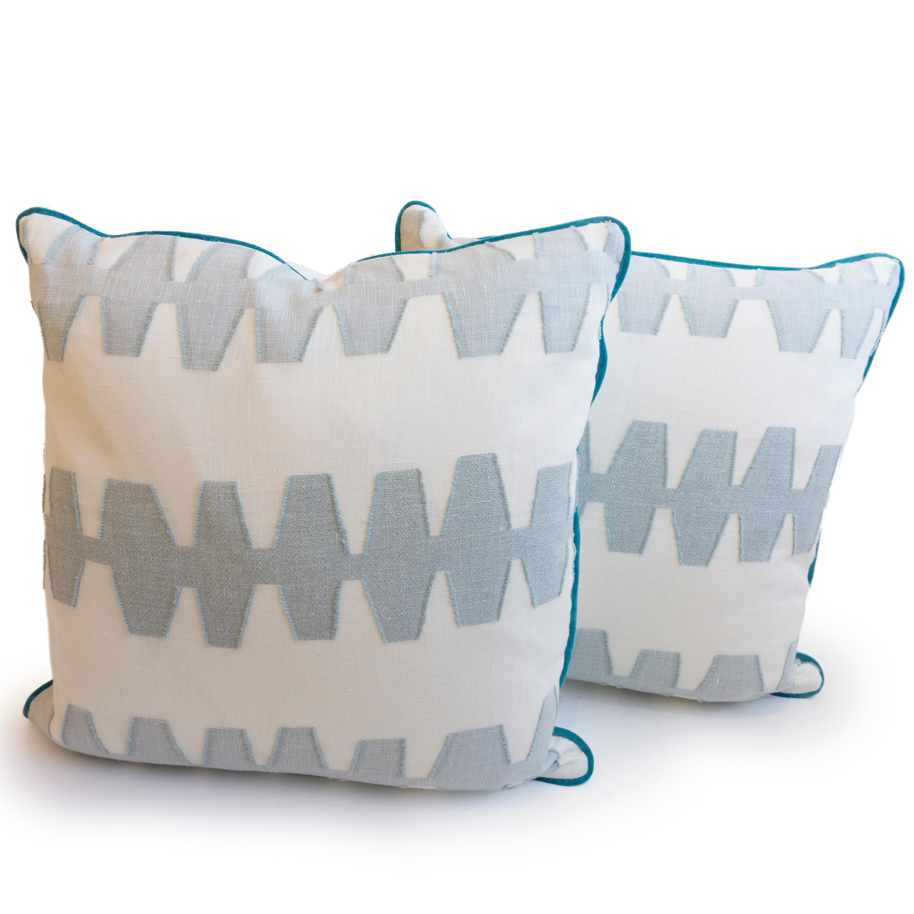 American Geometric Linen Pillows