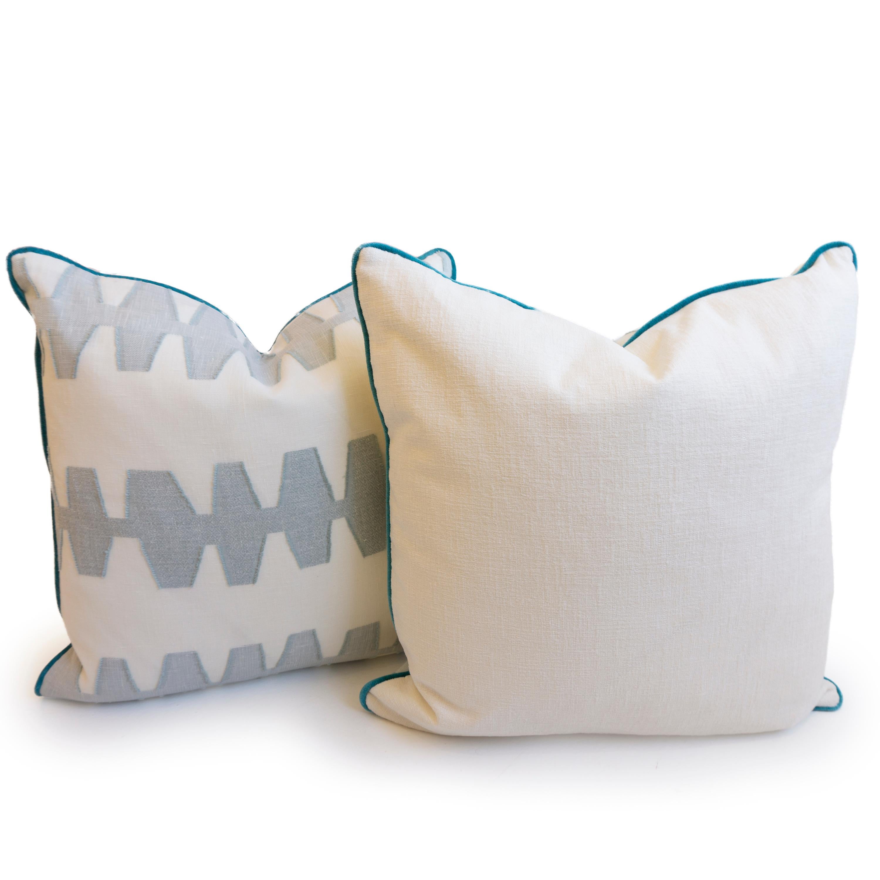 Contemporary Geometric Linen Pillows