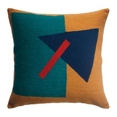 Geometric Madrid Triangle Hand Embroidered Modern Throw Pillow Cover