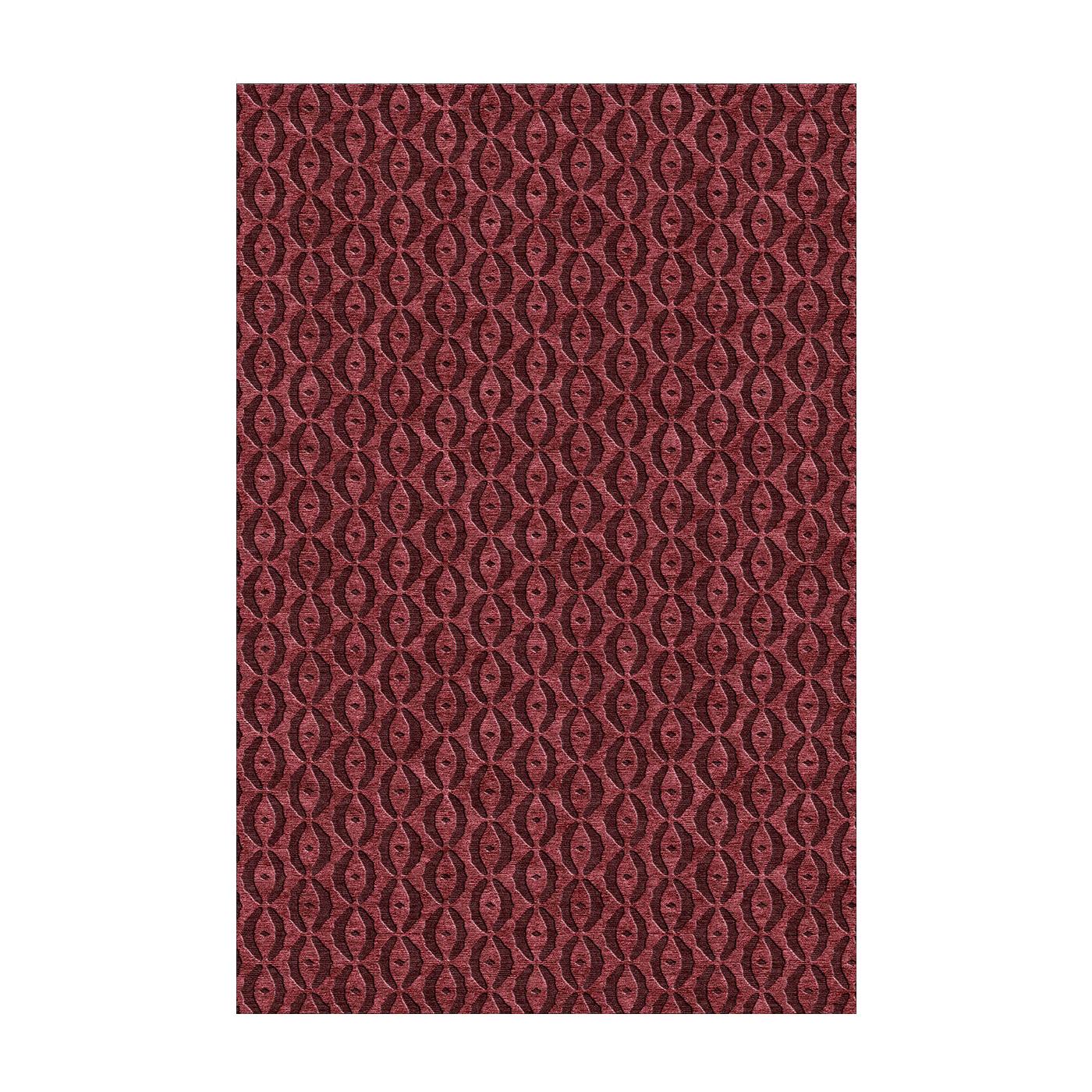 Geometric Maroon Rug