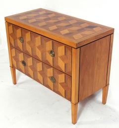 Geometric Marquetry Chest by Baker