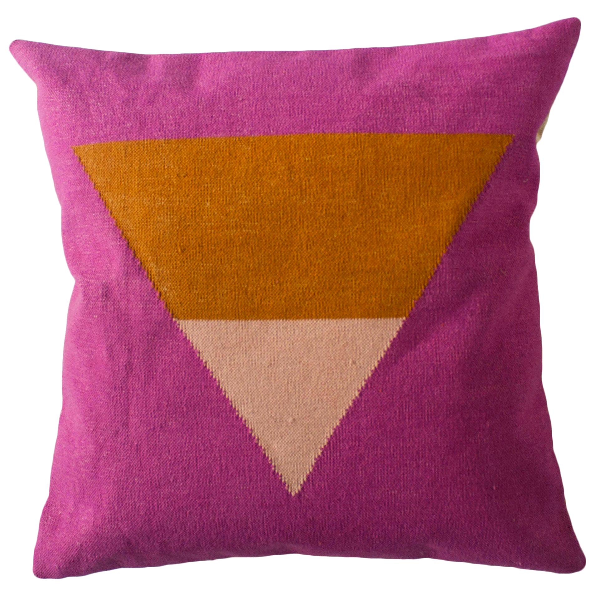 Geometric Maya Stripe Modern Throw Pillow Cover at 1stDibs
