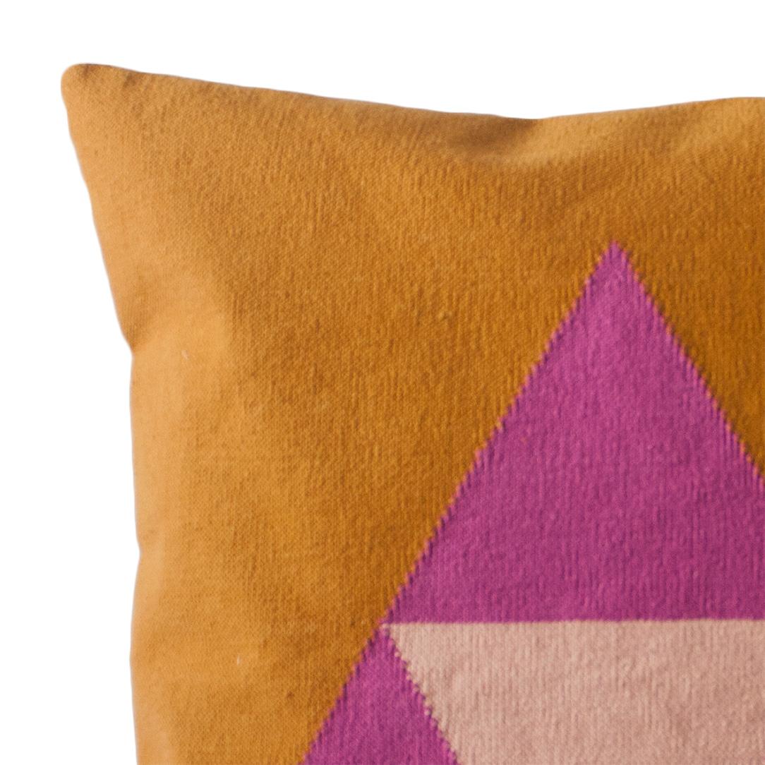 Indian Geometric Maya Triangles Modern Throw Pillow Cover
