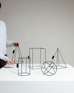 Geometric Metal Models Set from Czech Republic, Vintage Design, 1960s